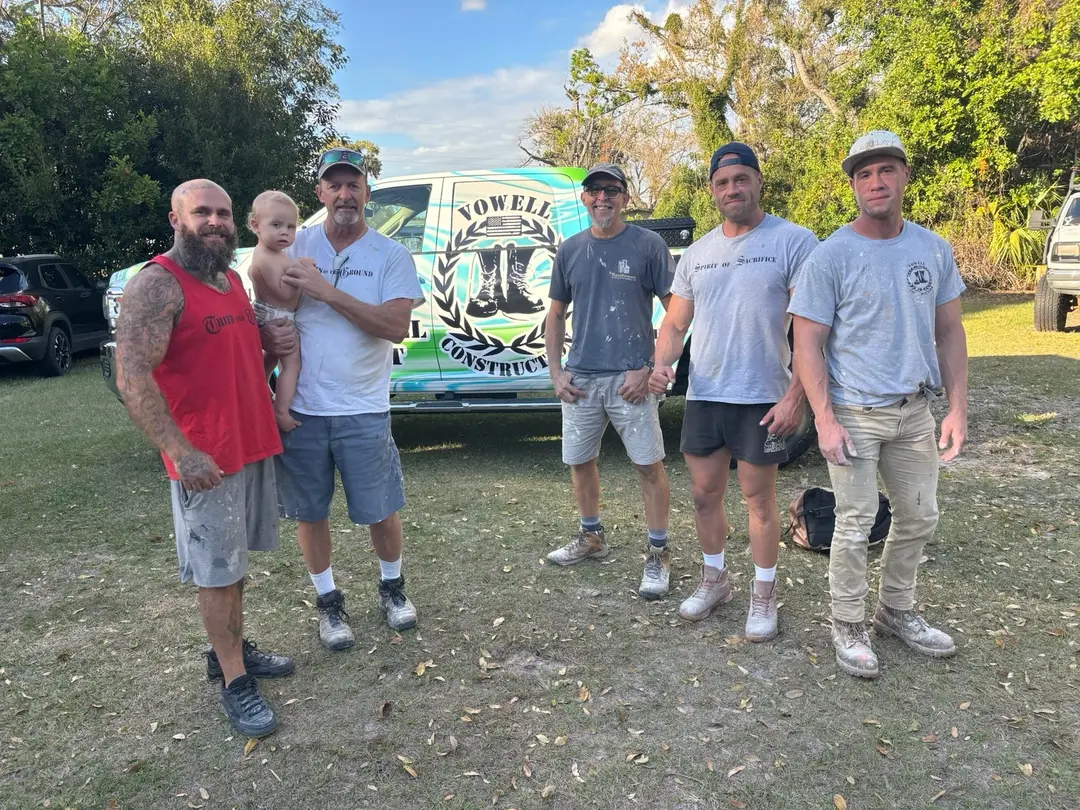 Group photo of the Vowell Construction crew